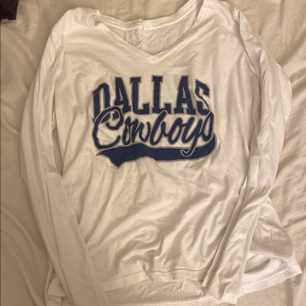 Dallas Cowboys White Long Sleeve Shirt